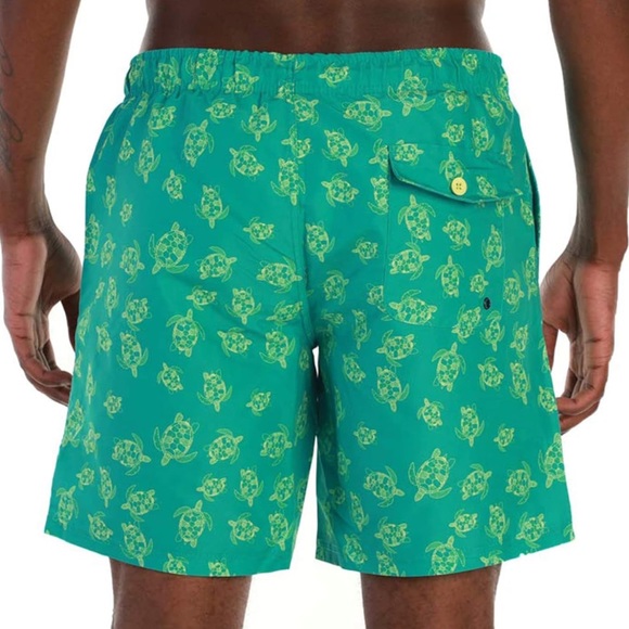 Men's Turtle Print Swim Trunks Size XL - Picture 3 of 9